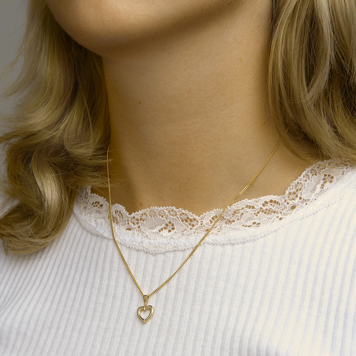 hanger hart 14K geelgoud