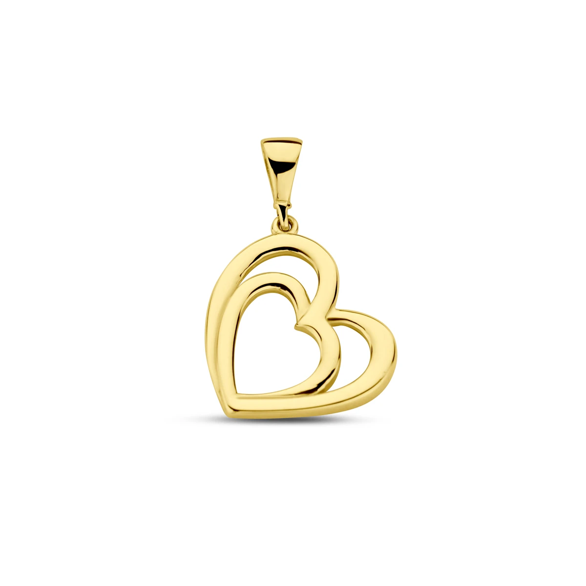 hanger hart 14K geelgoud