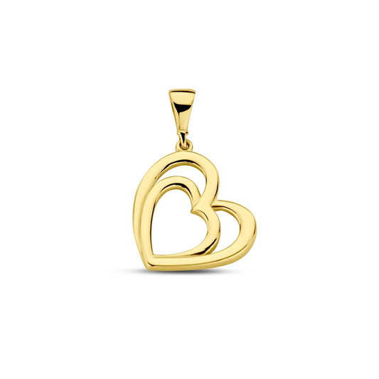 hanger hart 14K geelgoud
