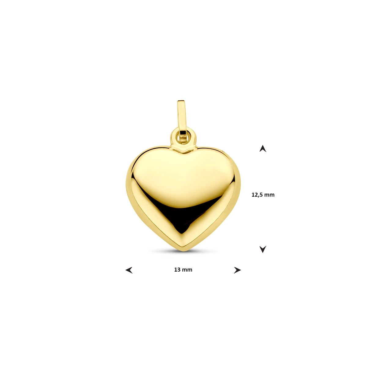 hanger hart 14K geelgoud