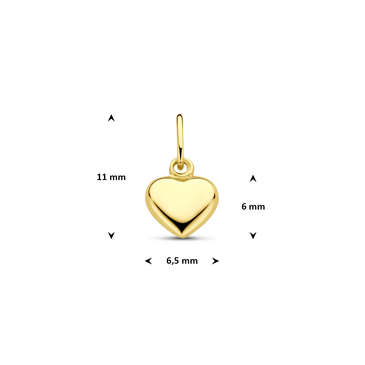 hanger hart 14K geelgoud