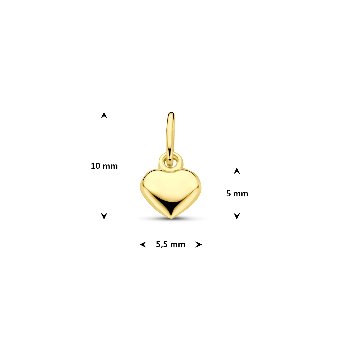hanger hart 14K geelgoud