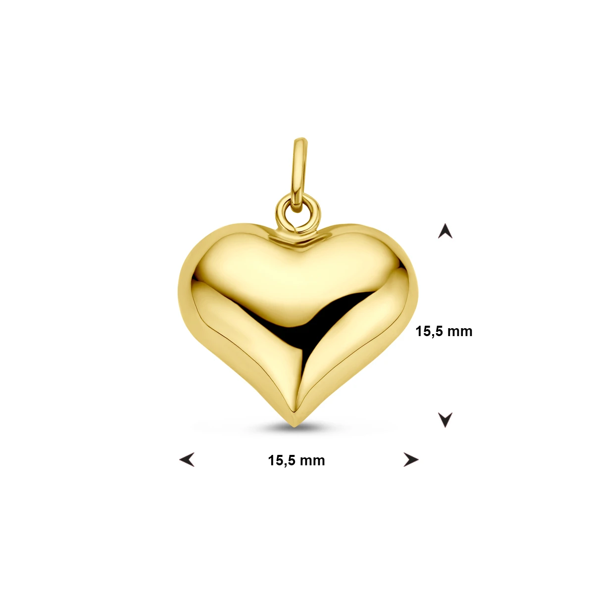 hanger hart 14K geelgoud