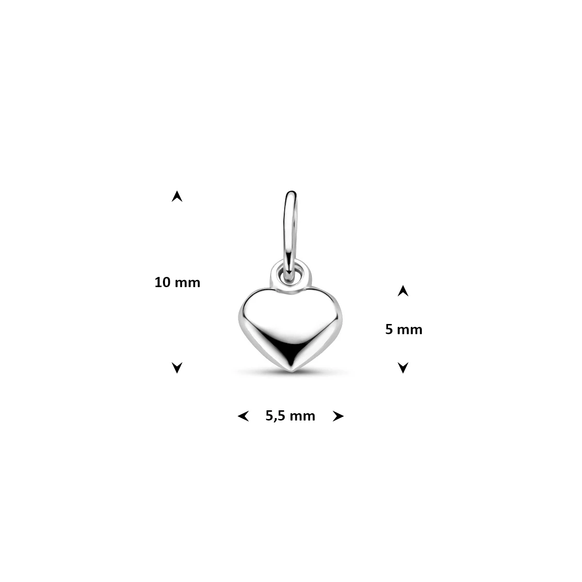 hanger hart 14K witgoud