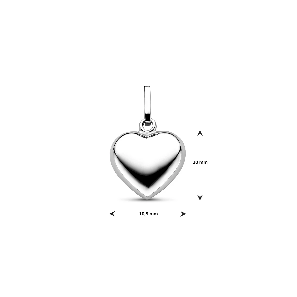 hanger hart 14K witgoud