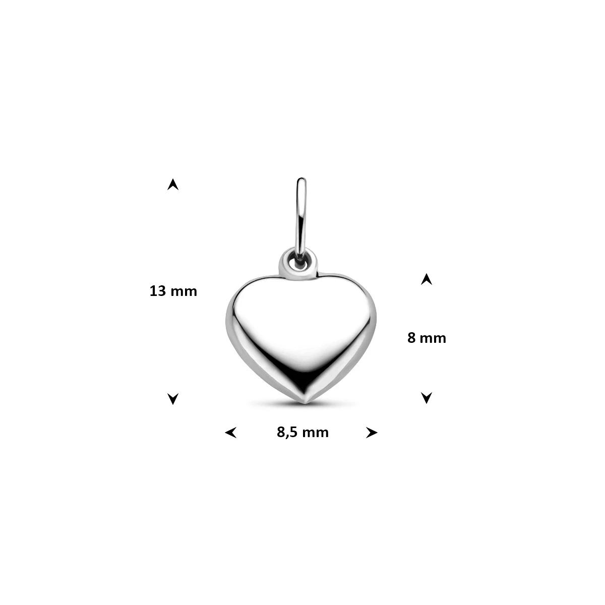 hanger hart 14K witgoud