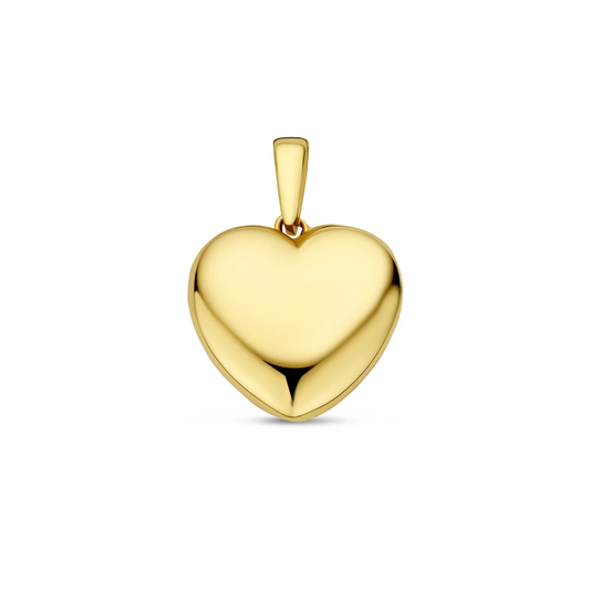 hanger hart 12,5 mm 14K geelgoud