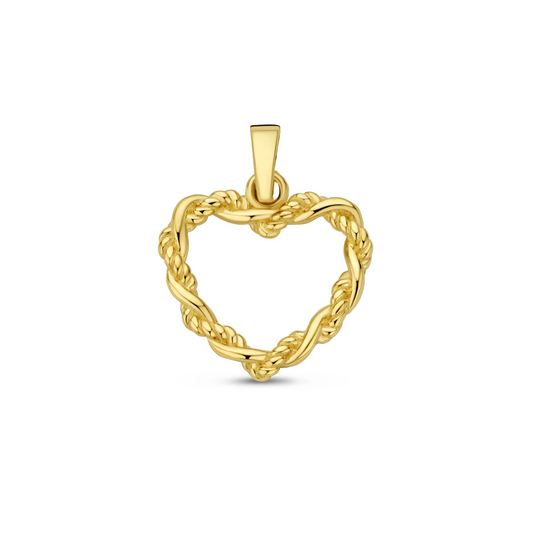 hanger hart 18,5 mm 14K geelgoud