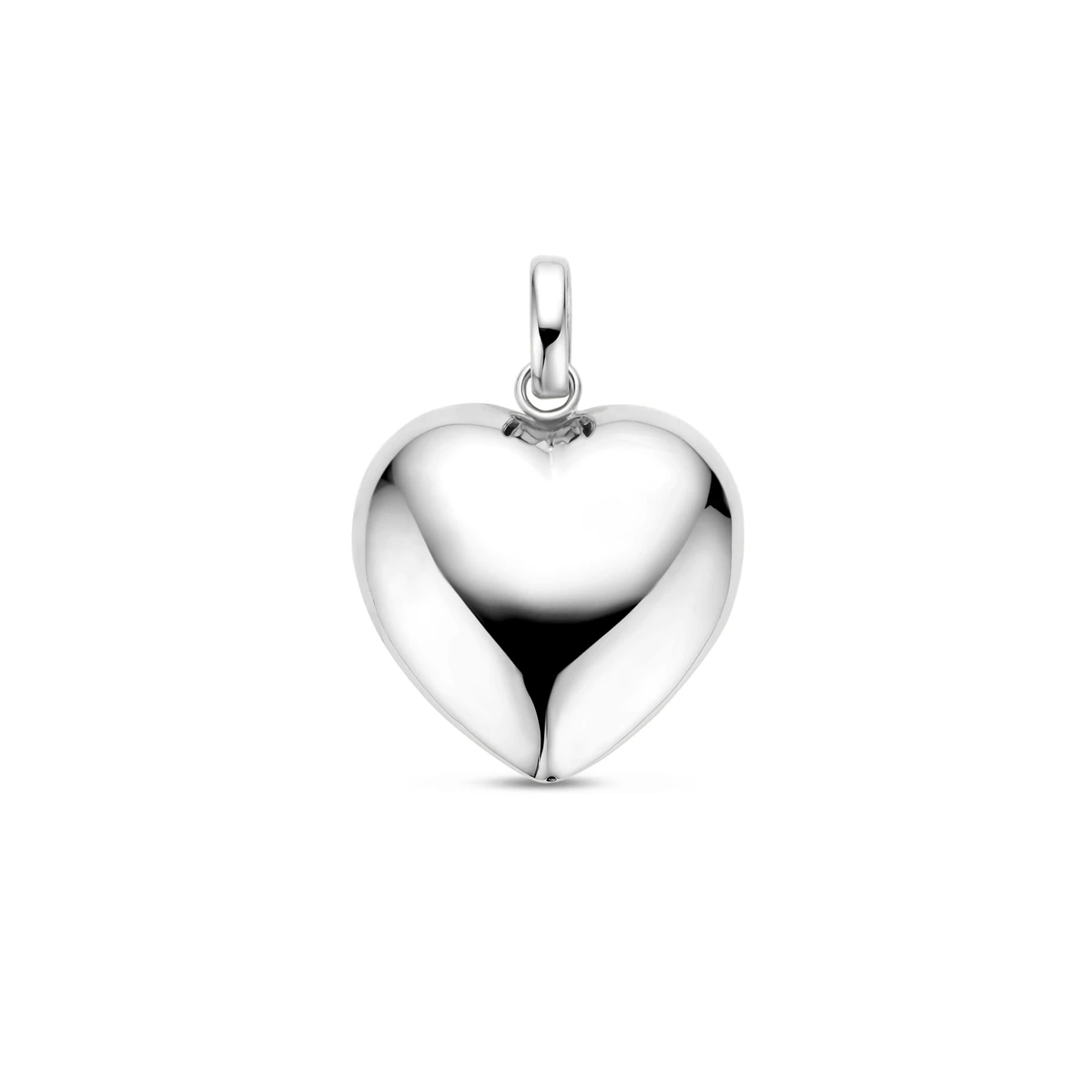 hanger hart 32 mm zilver gerhodineerd
