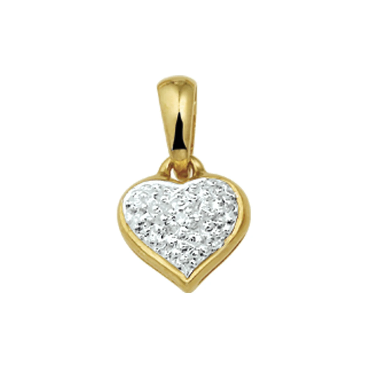 hanger hart diamant 0.005ct h vsi 14K geelgoud