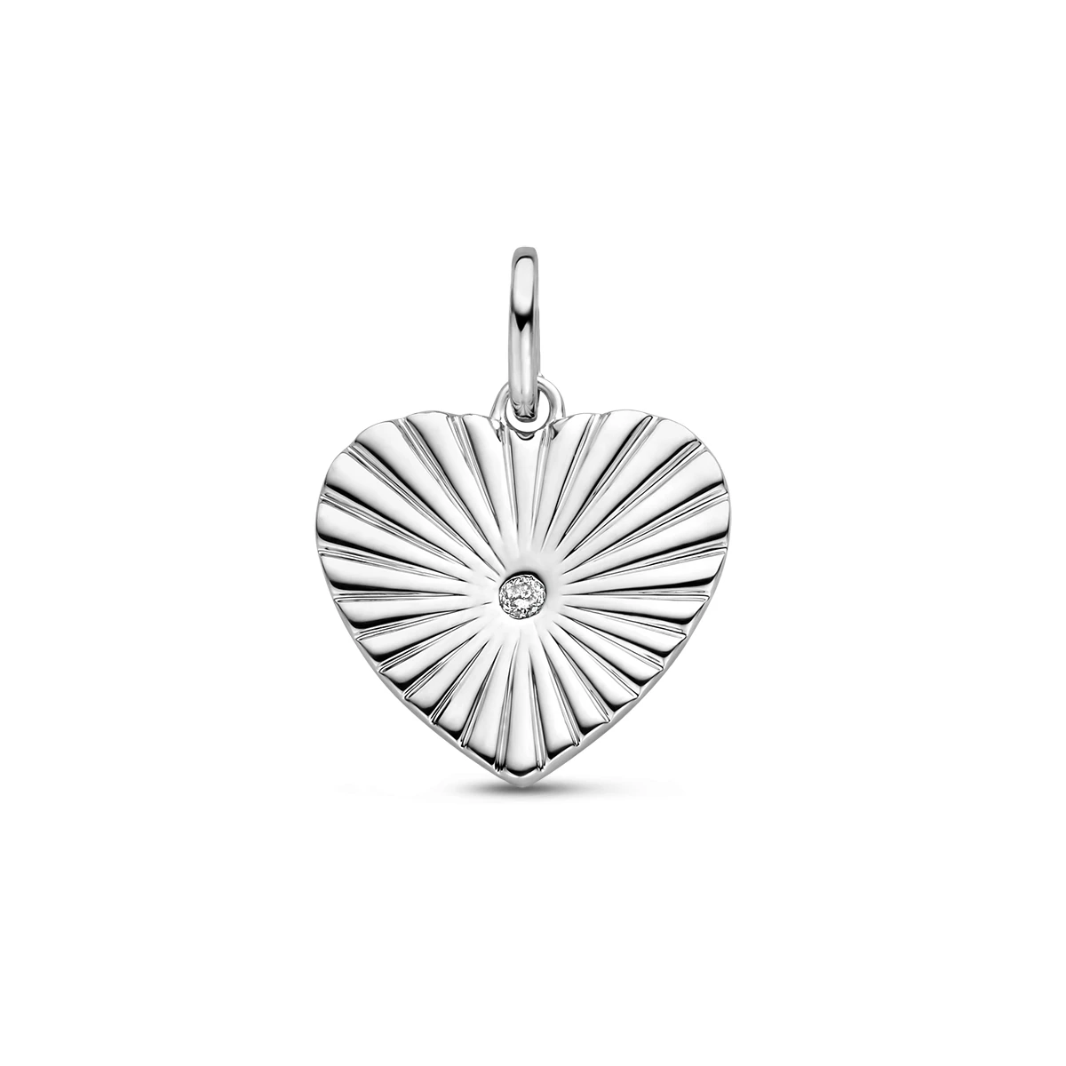 hanger hart diamant 0.015ct j p1 zilver gerhodineerd