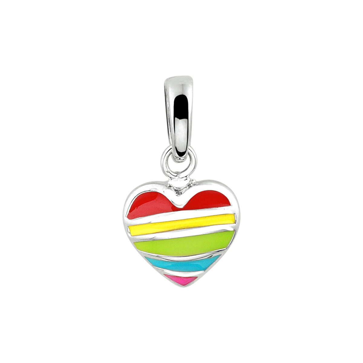 hanger hart emaille zilver gerhodineerd