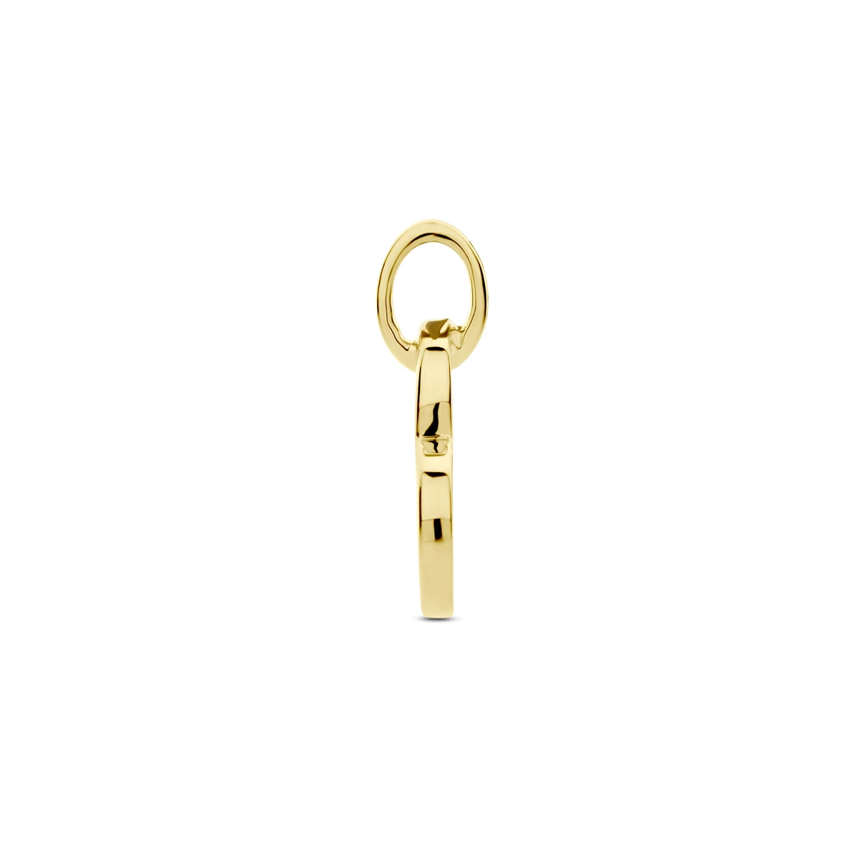 hanger hart en diamant 0.01ct h p1 14K geelgoud