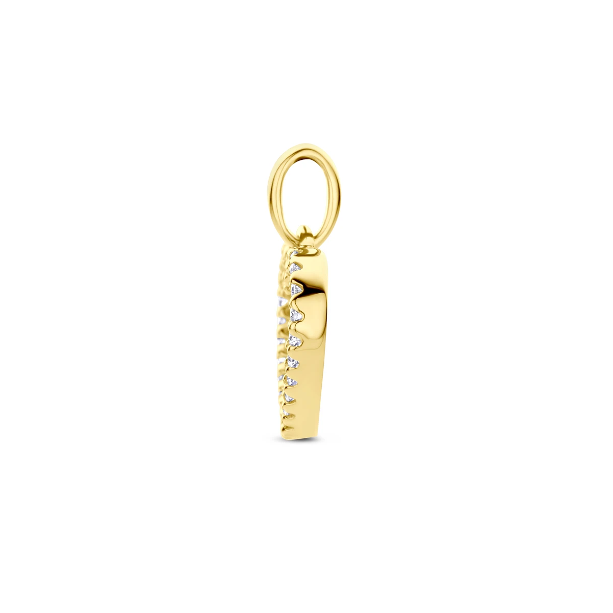 hanger hart en diamant h si 14K geelgoud