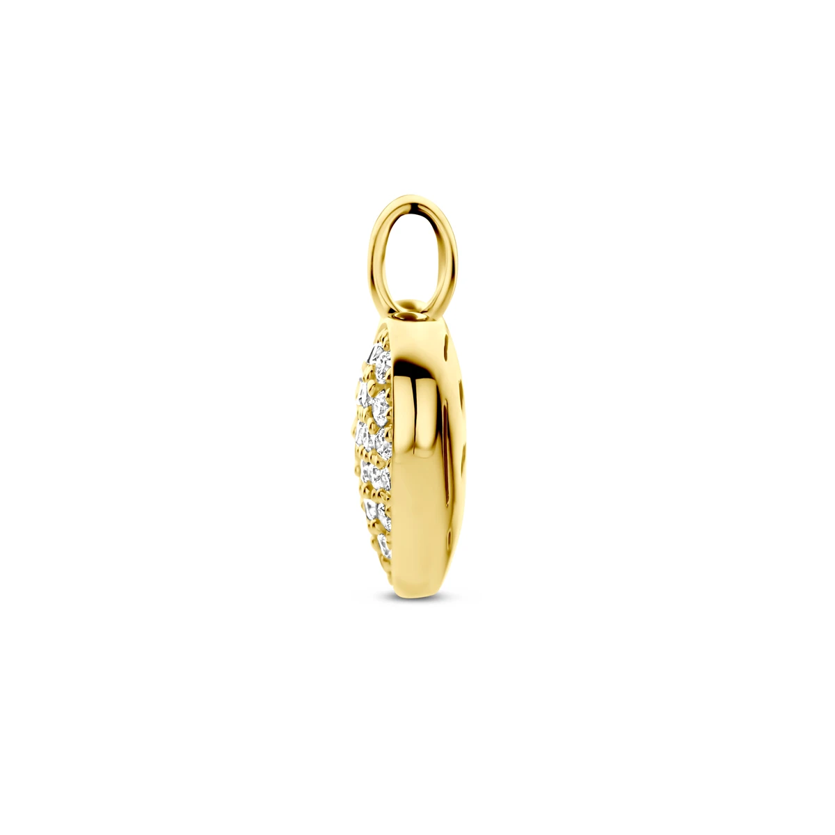 hanger hart en diamant h si 14K geelgoud