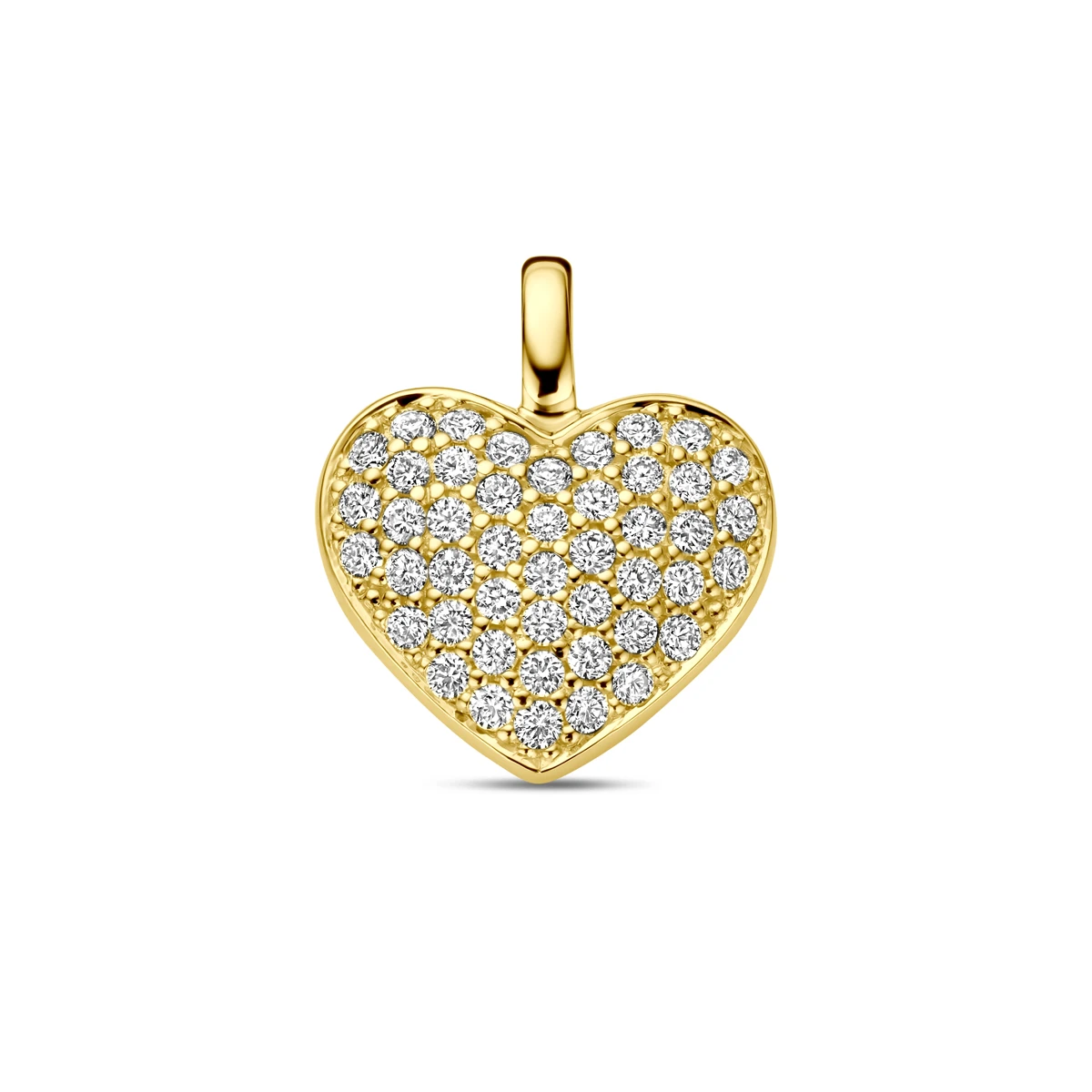 hanger hart en diamant h si 14K geelgoud