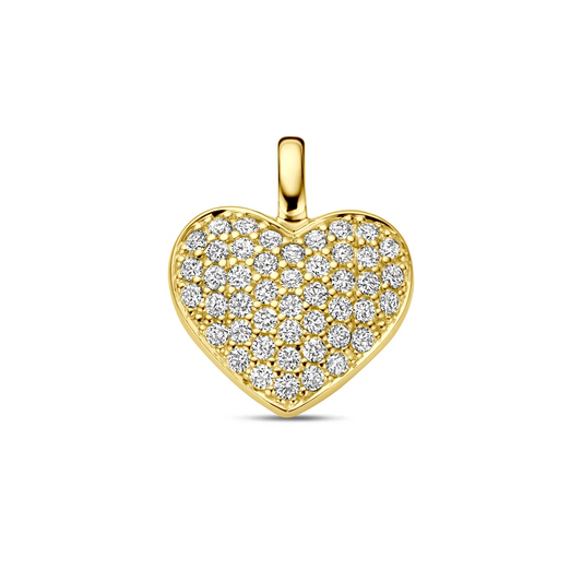hanger hart en diamant h si 14K geelgoud