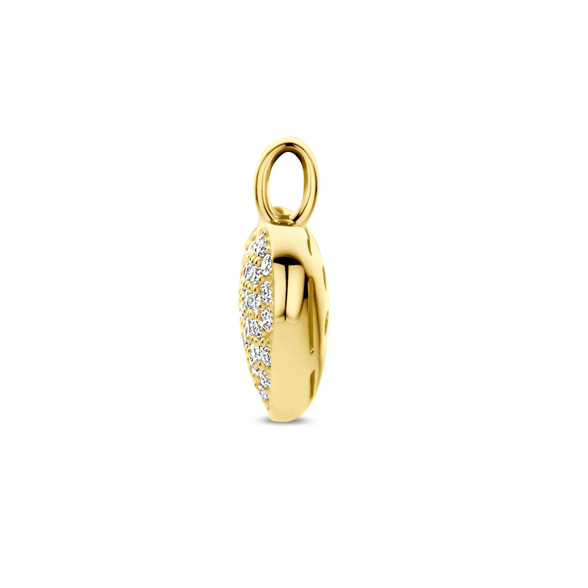 hanger hart en diamant h si 14K geelgoud