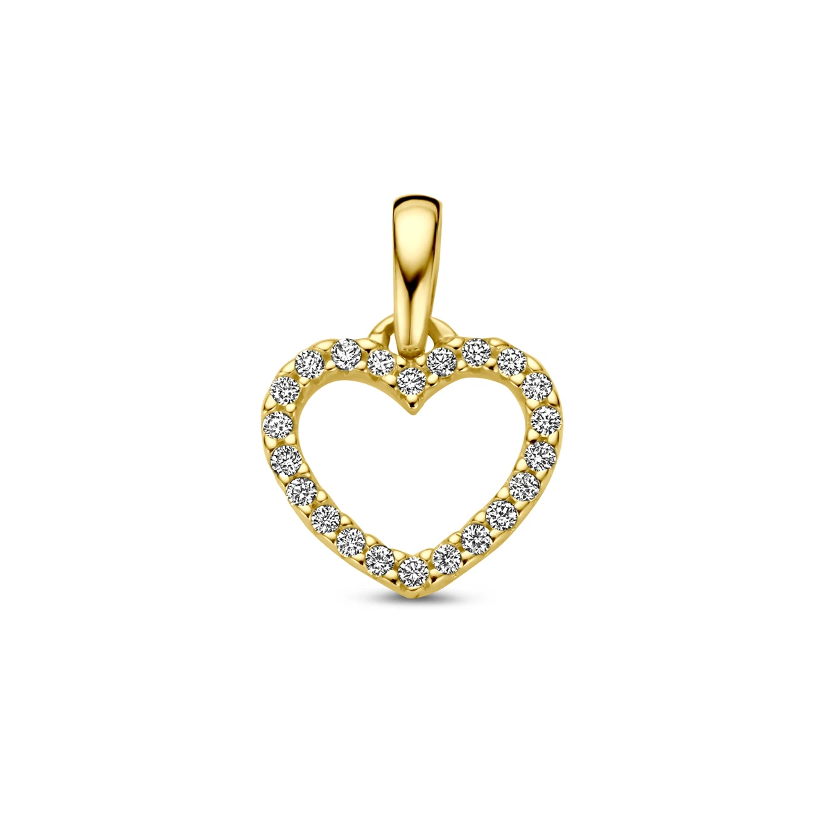 hanger hart en diamant h si 14K geelgoud