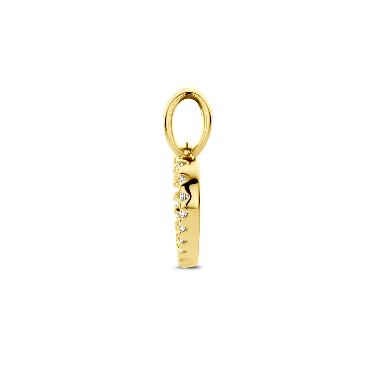 hanger hart en diamant h si 14K geelgoud