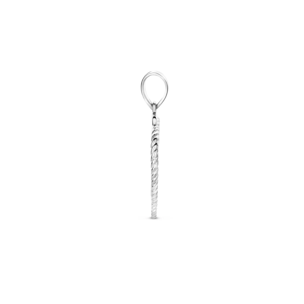 hanger hart en muzieknoot zilver gerhodineerd