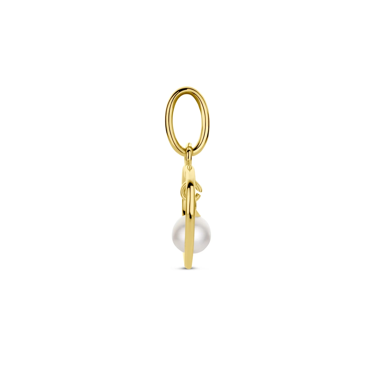 hanger hart en parel 14K geelgoud