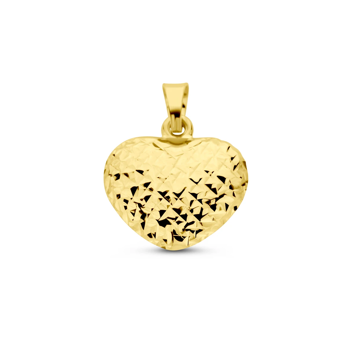 hanger hart gediamanteerd 14K geelgoud