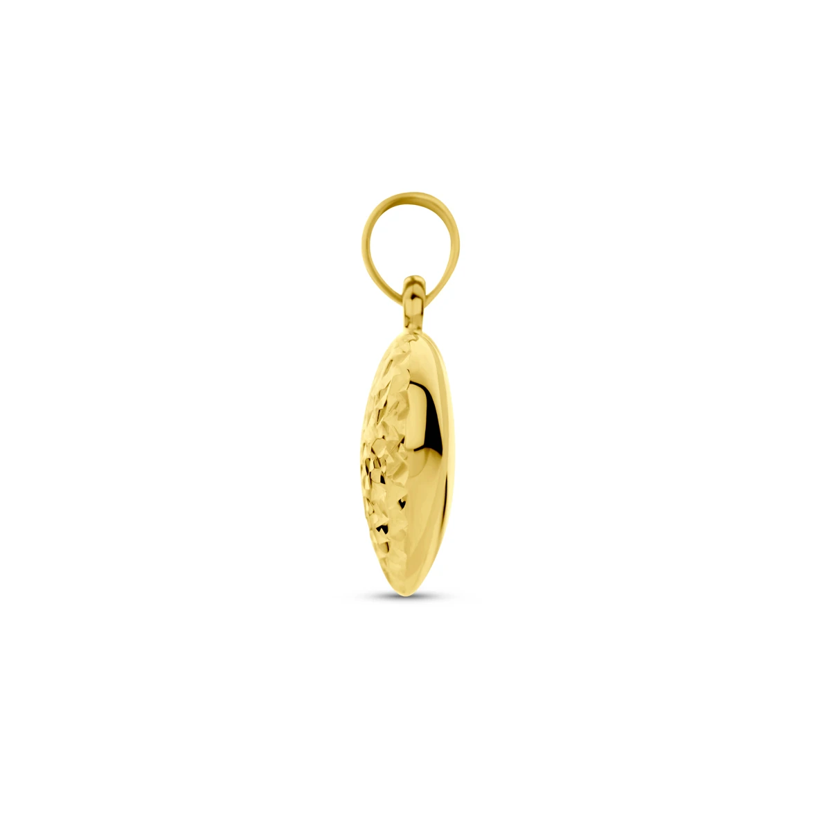 hanger hart gediamanteerd 14K geelgoud