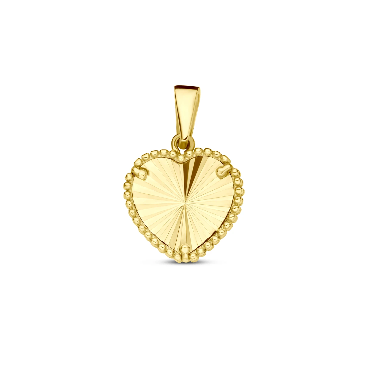 hanger hart gediamanteerd 14K geelgoud