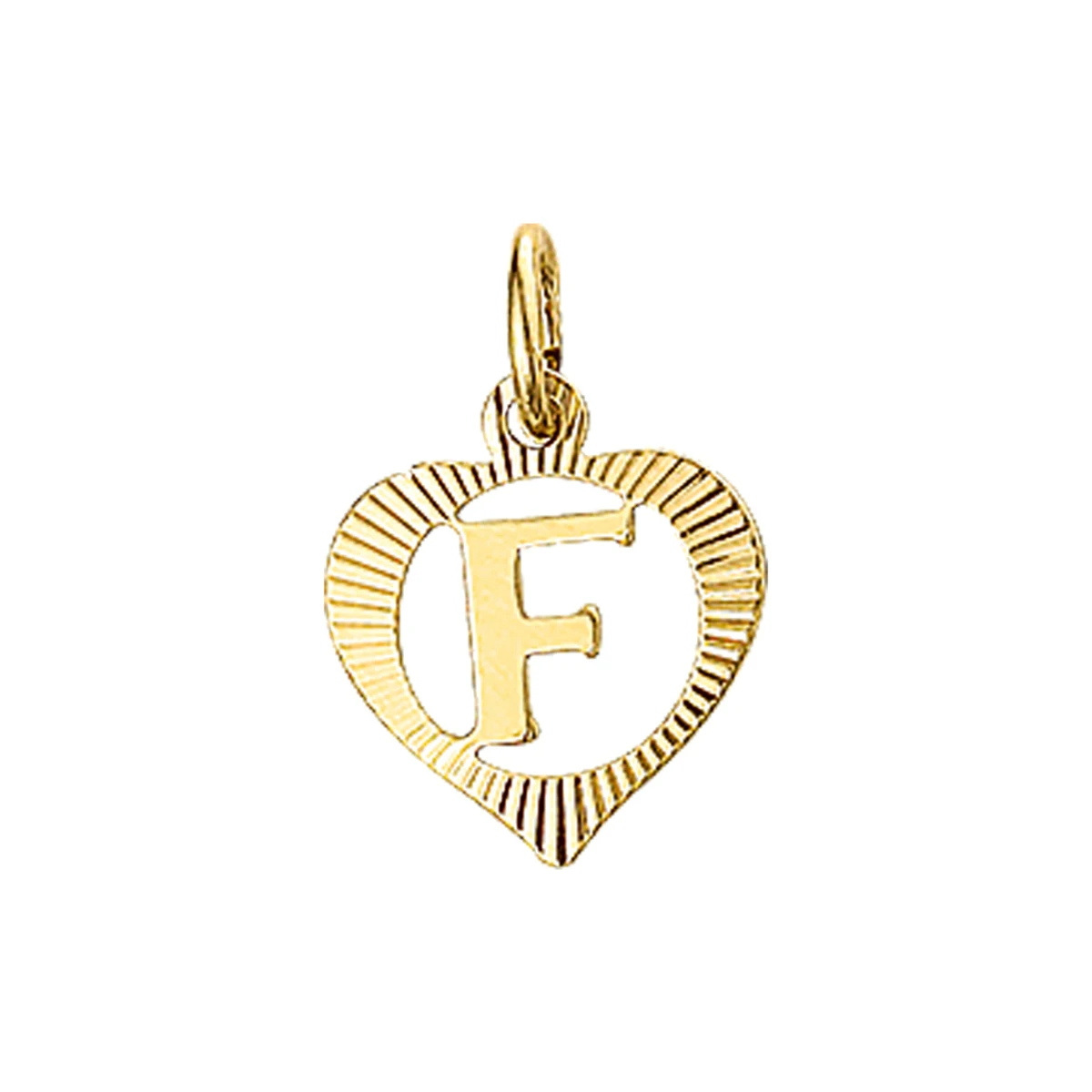 hanger hart letter 14K geelgoud