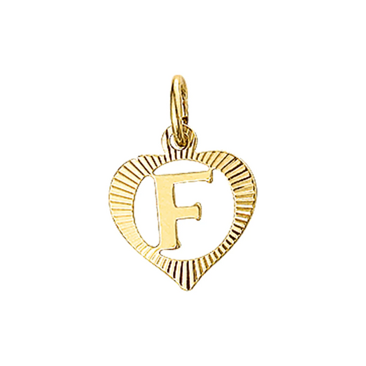 hanger hart letter 14K geelgoud