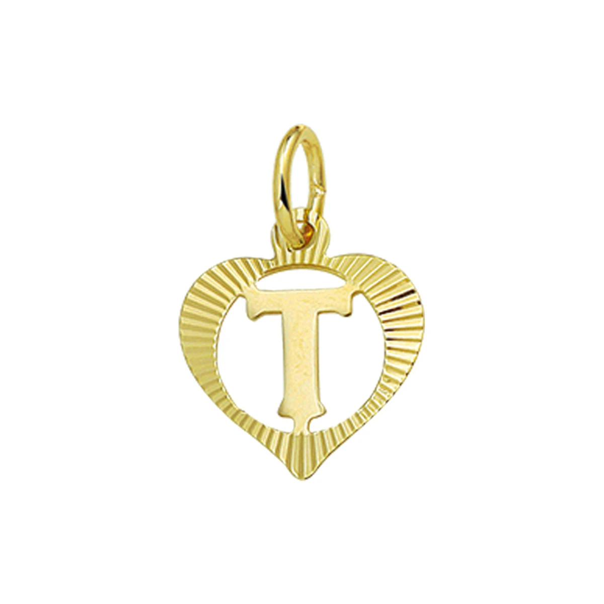 hanger hart letter 14K geelgoud