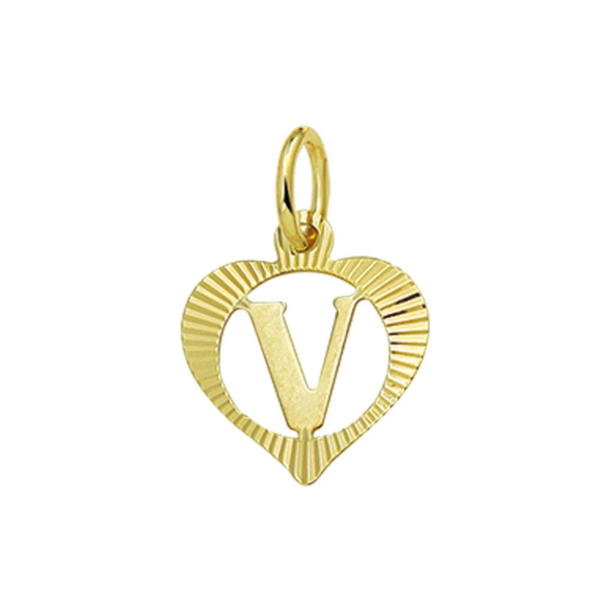 hanger hart letter 14K geelgoud