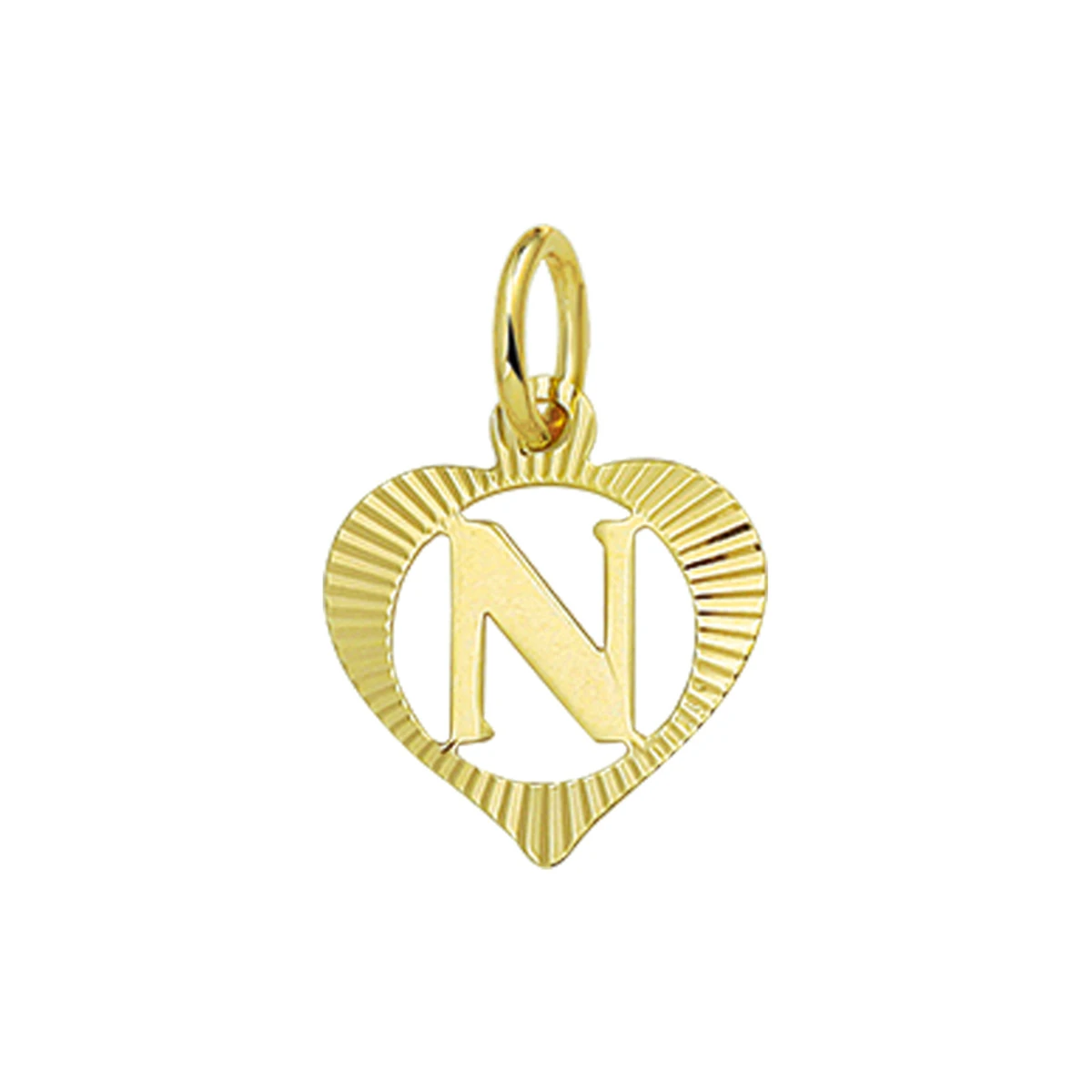 hanger hart letter 14K geelgoud