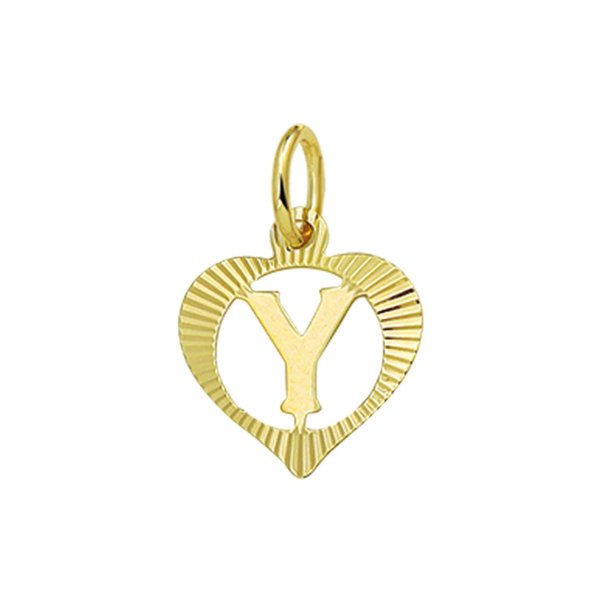 hanger hart letter 14K geelgoud