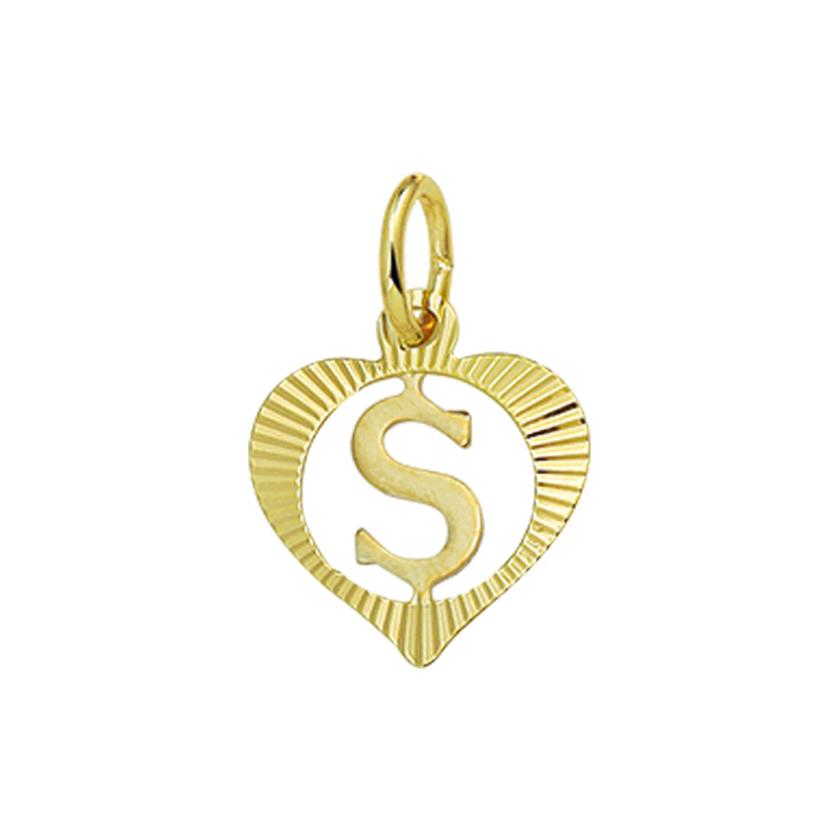 hanger hart letter 14K geelgoud