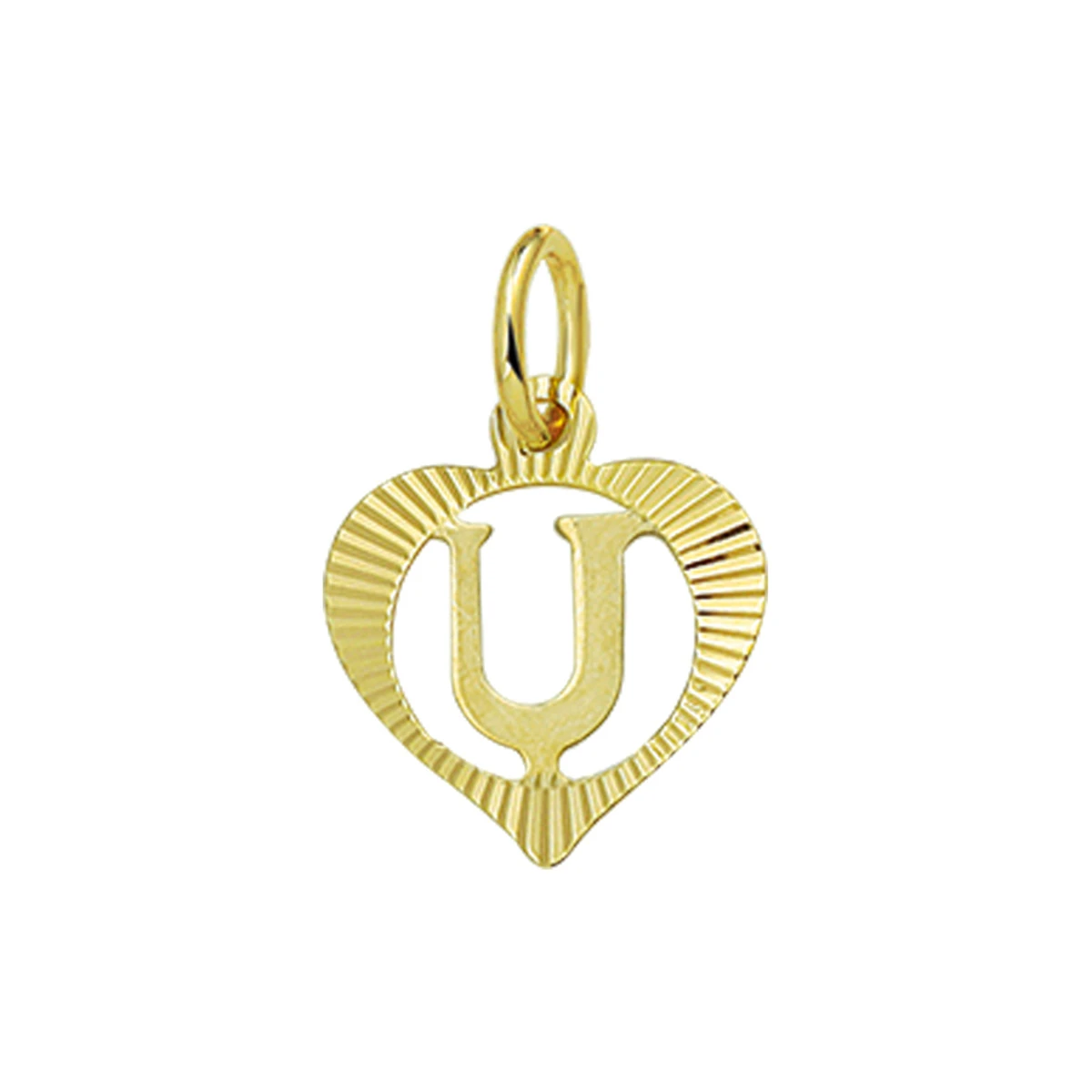 hanger hart letter 14K geelgoud