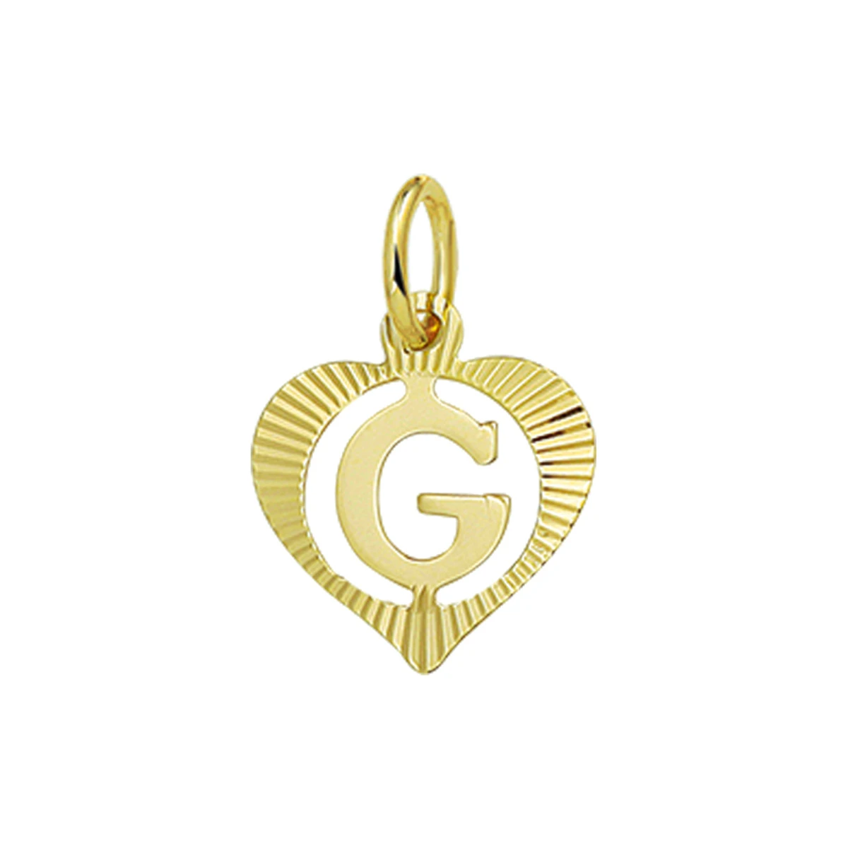 hanger hart letter 14K geelgoud