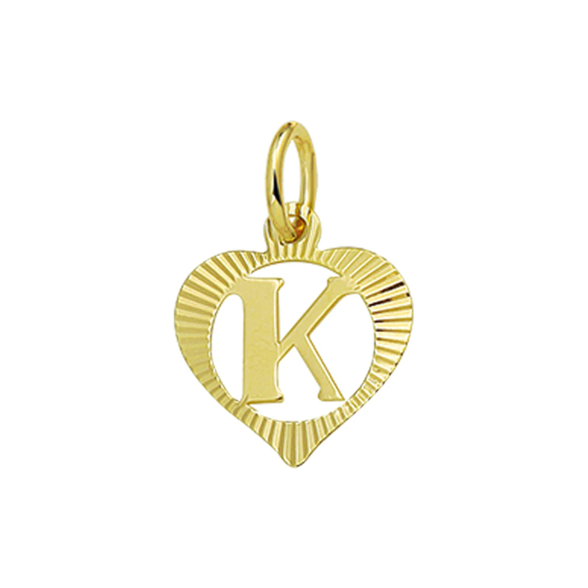hanger hart letter 14K geelgoud