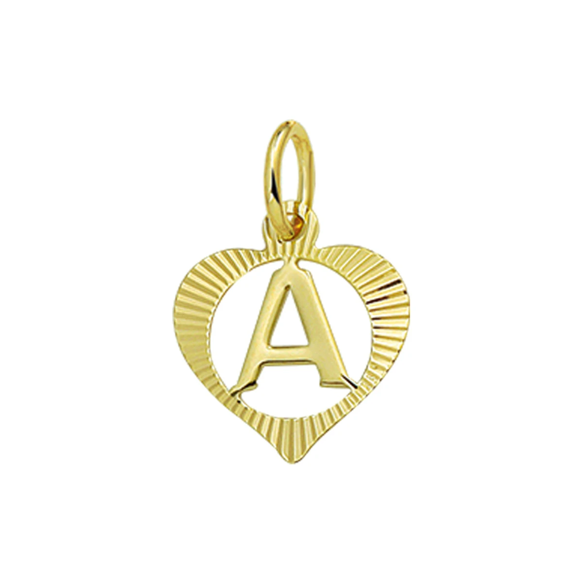 hanger hart letter 14K geelgoud