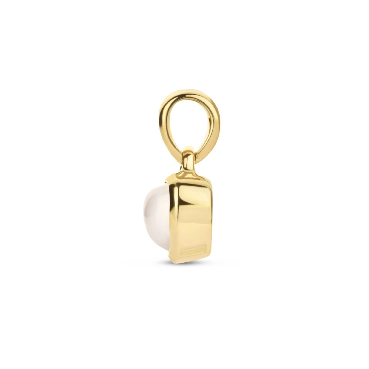 hanger hart maansteen 14K geelgoud