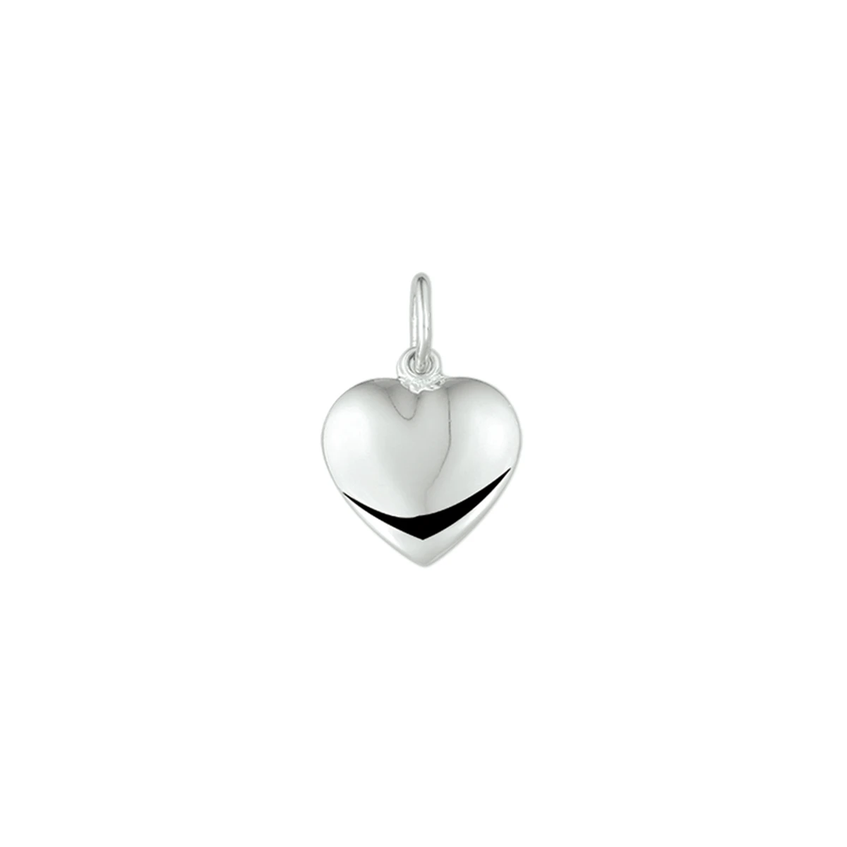 hanger hart massief zilver gerhodineerd