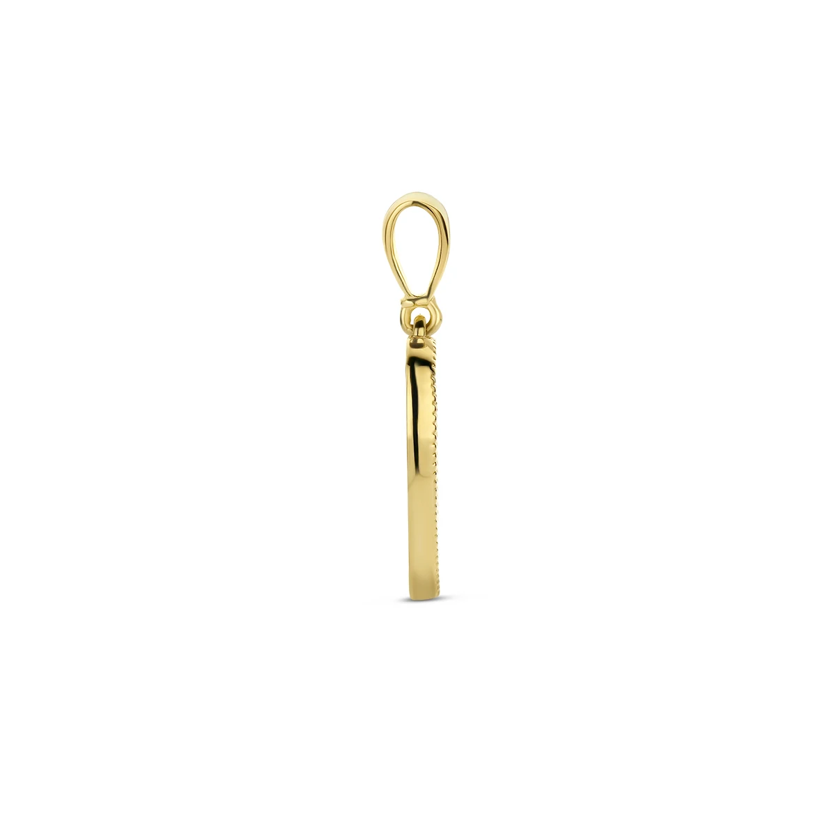 hanger hart regenboog zirkonia 14K geelgoud
