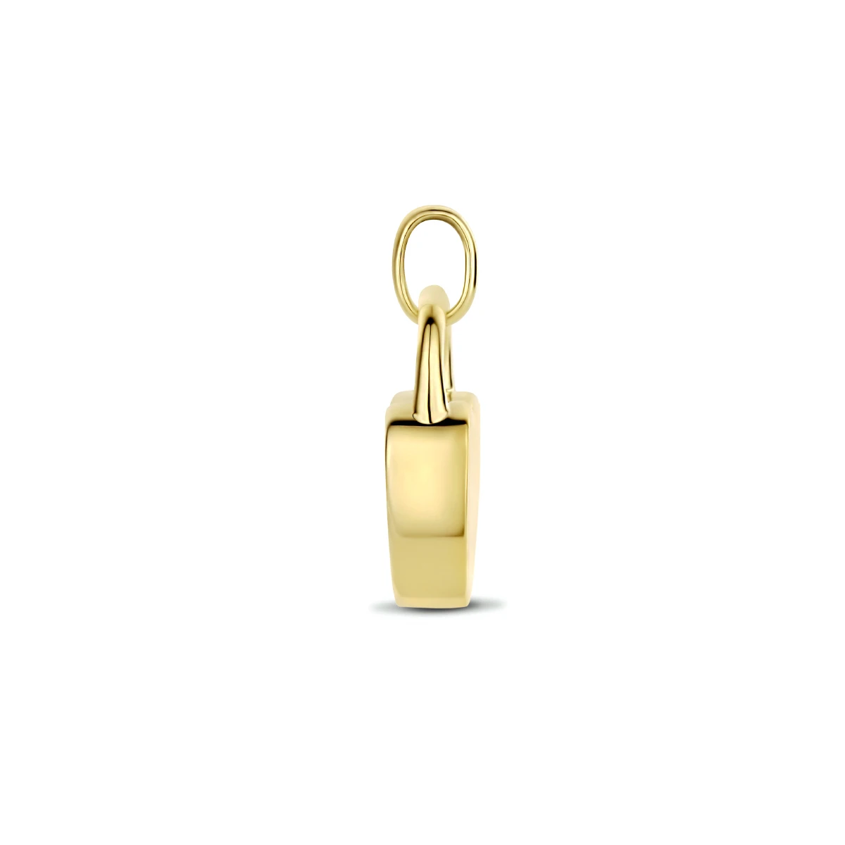 hanger hart slot zilver verguld (geel)