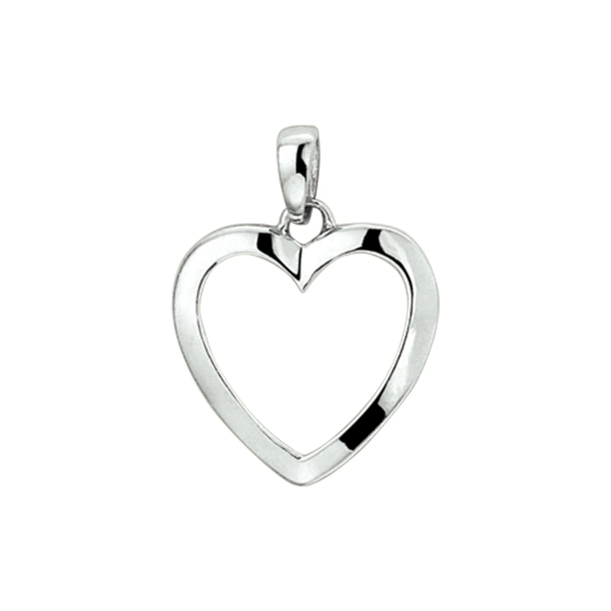 hanger hart zilver gerhodineerd