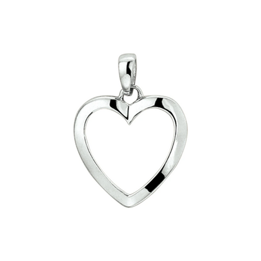 hanger hart zilver gerhodineerd