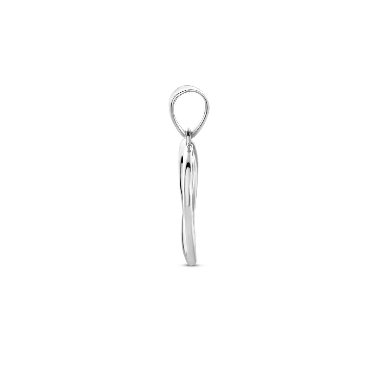 hanger hart zilver gerhodineerd