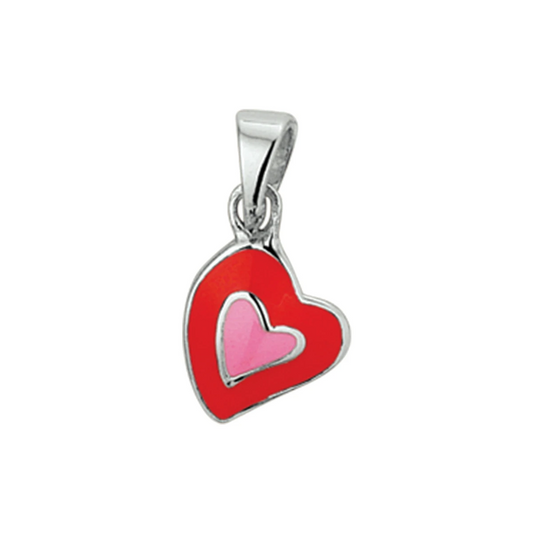 hanger hart zilver gerhodineerd