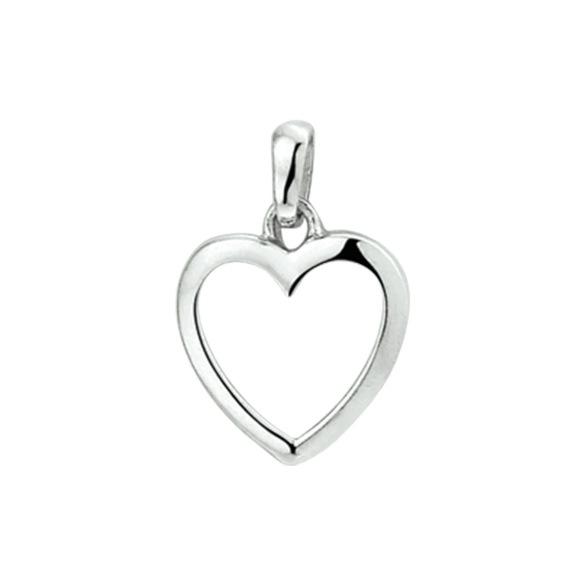 hanger hart zilver gerhodineerd