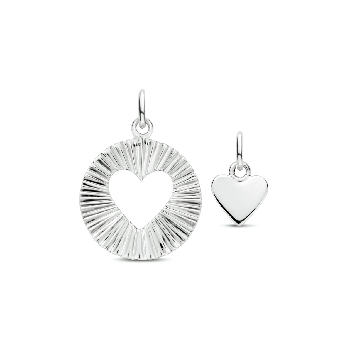 hanger hart zilver gerhodineerd